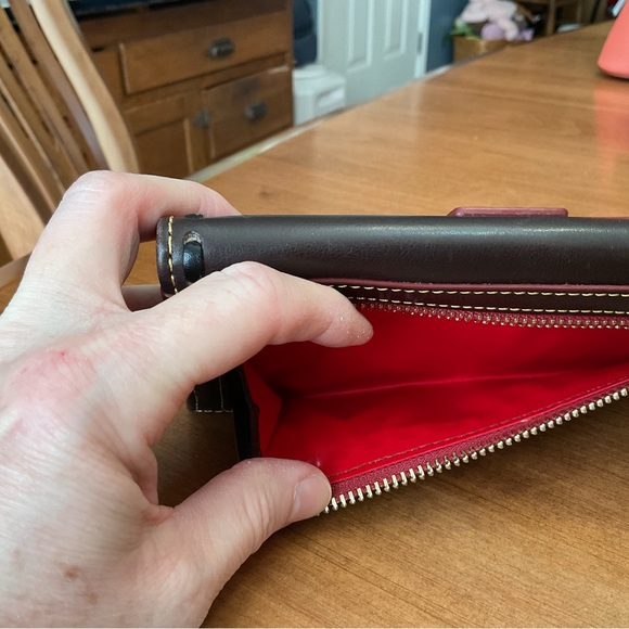 Dooney & Bourke Brown T’Moro Florentine Wallet with whipstitch - Picture 6 of 9